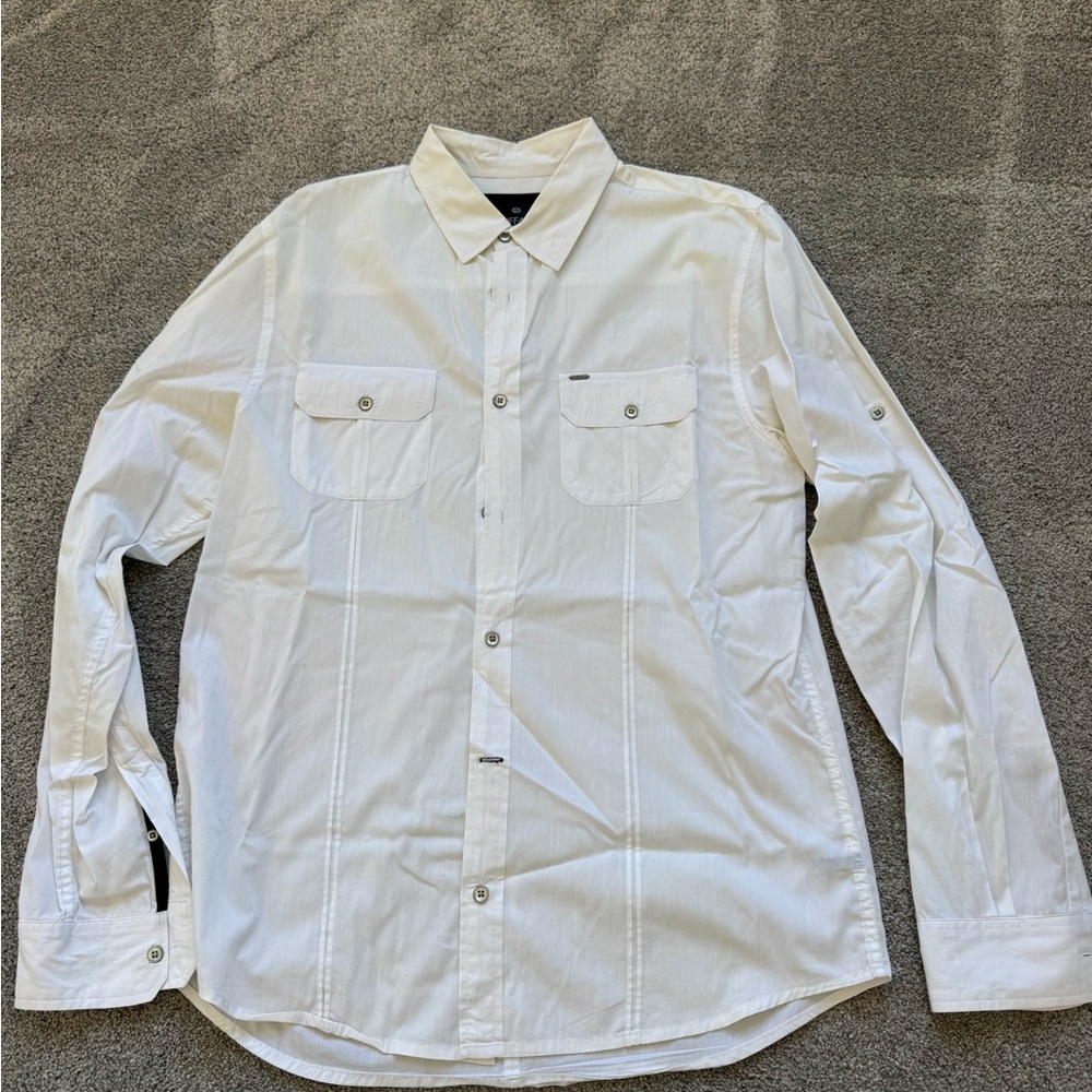 Buffalo David Bitton Men's Cream Button-Down Shirt